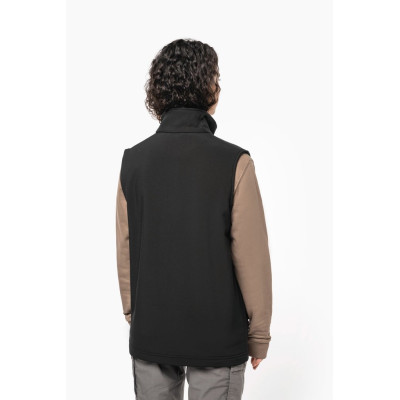 Unisex eco-friendly 2-layer softshell bodywarmer